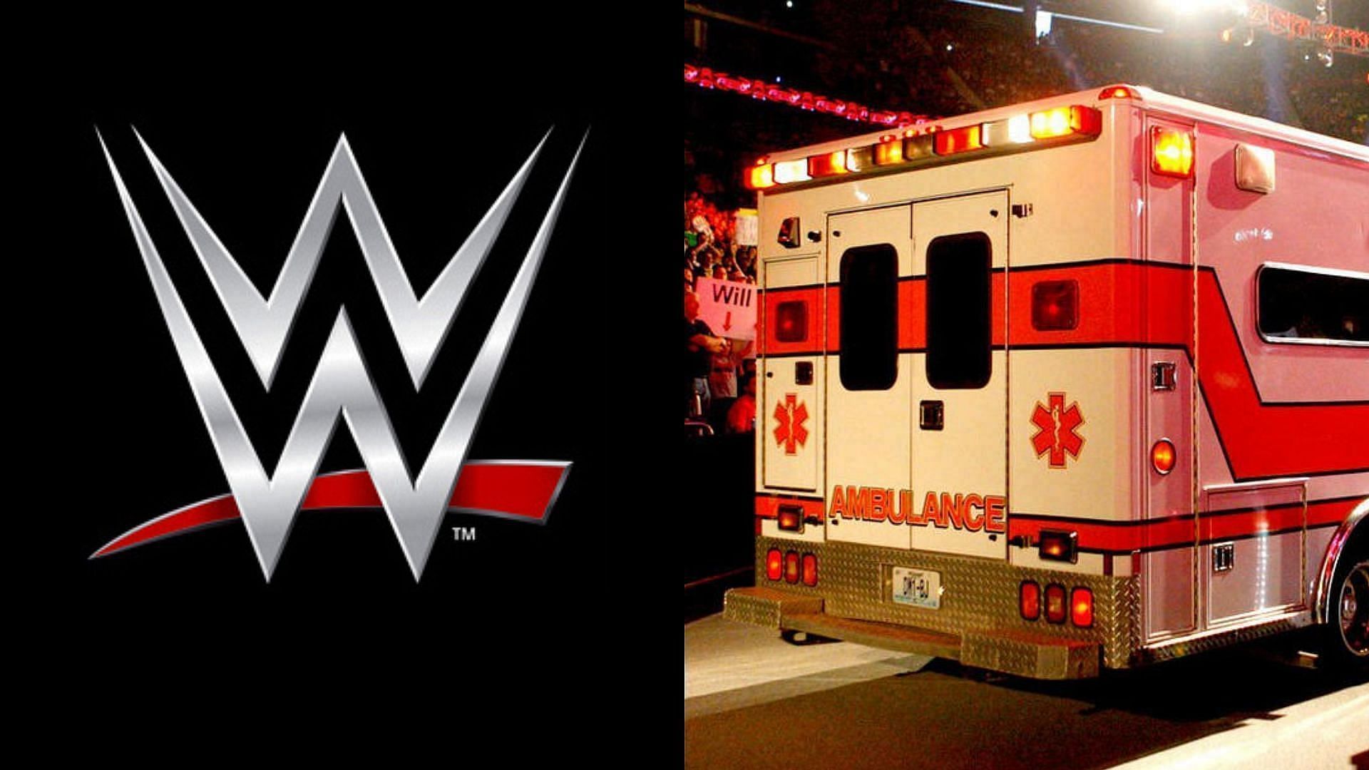 An ambulance during a WWE Show