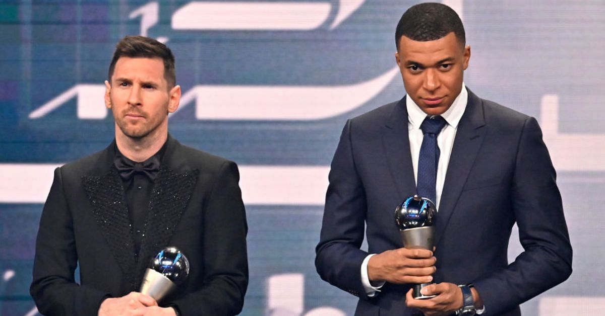 Lionel Messi (left) and Kylian Mbappe finished in the top three of the 2023 Ballon d