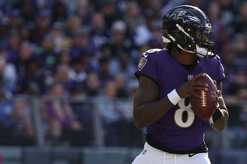 Lamar Jackson during Seattle Seahawks v Baltimore Ravens