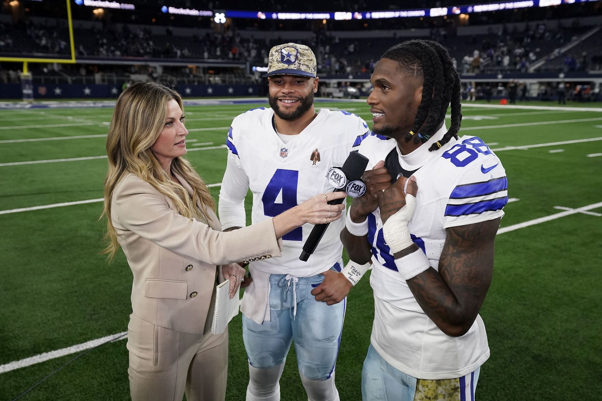 Dak Prescott and CeeDee Lamb at New York Giants v Dallas Cowboys