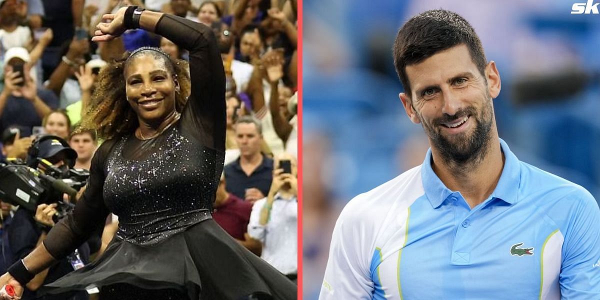 Serena Williams (L) and Novak Djokovic (R)