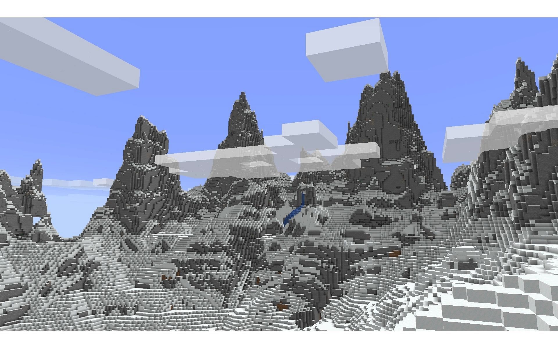 Players can find endless adventure in the mountains biomes (Image via fandom.com)