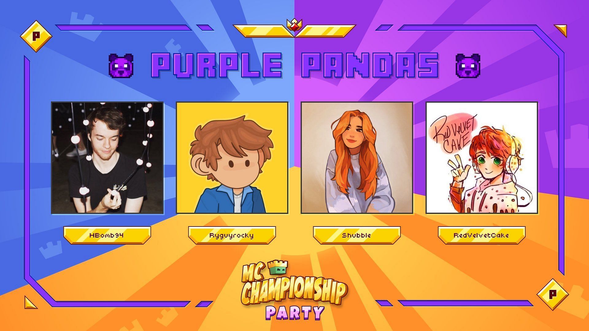 The Purple Pandas for MCC Party (Image via Noxcrew)