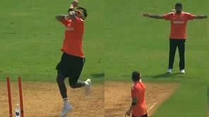 [Watch] Virat Kohli bowls in practice session before 2023 World Cup match against SL, Jasprit Bumrah acts as umpire