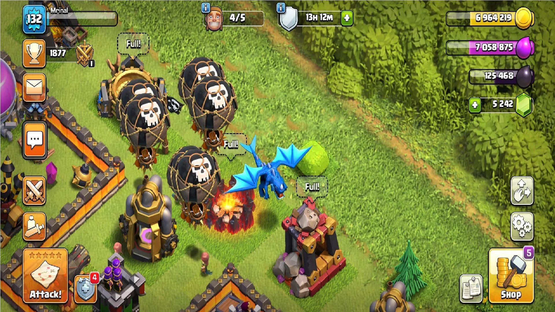 Their Chain of Lightning will damage the high HP buildings first (Image via Supercell)
