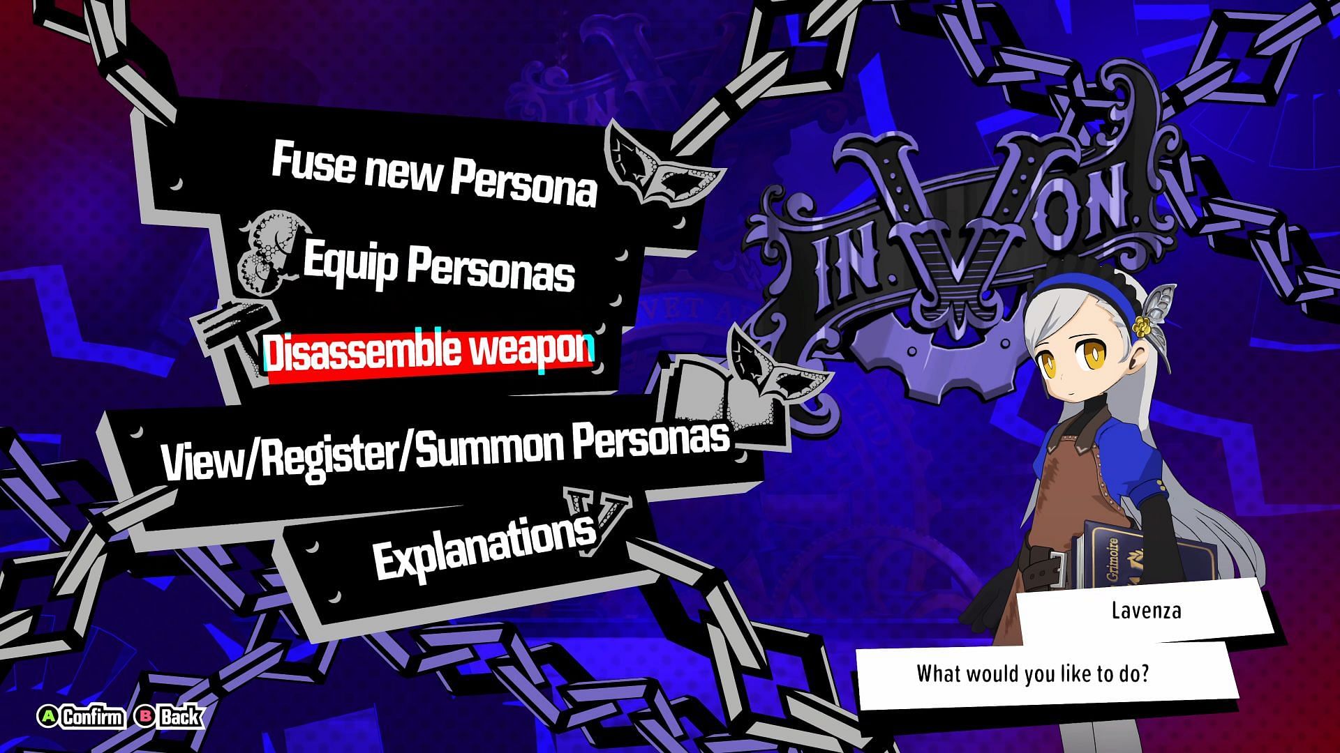 Disassemble weapons to get more money (Image via Persona 5 Tactica)