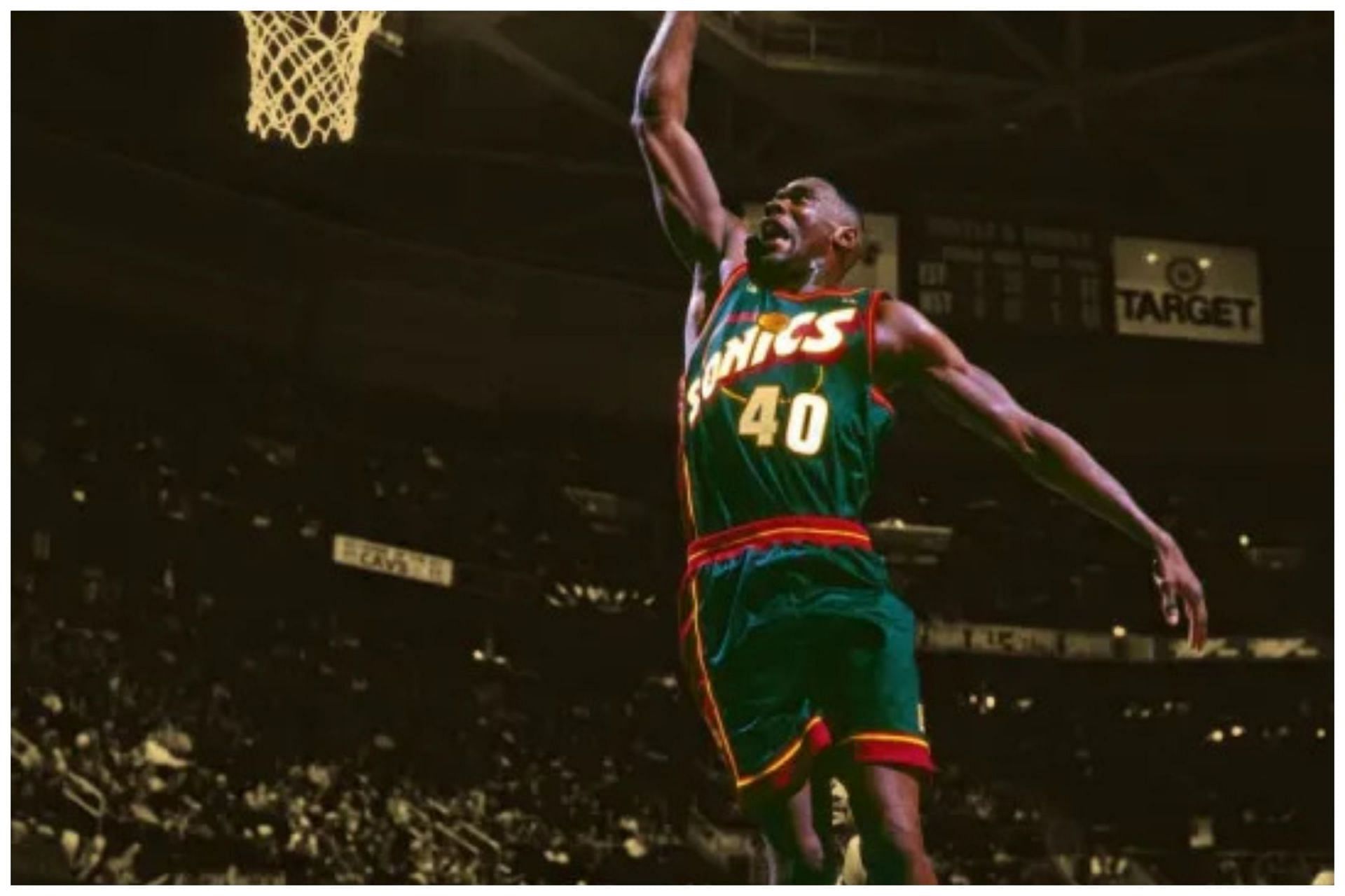 Shawn Kemp Seattle Supersonics (Photo via Basketball Network)