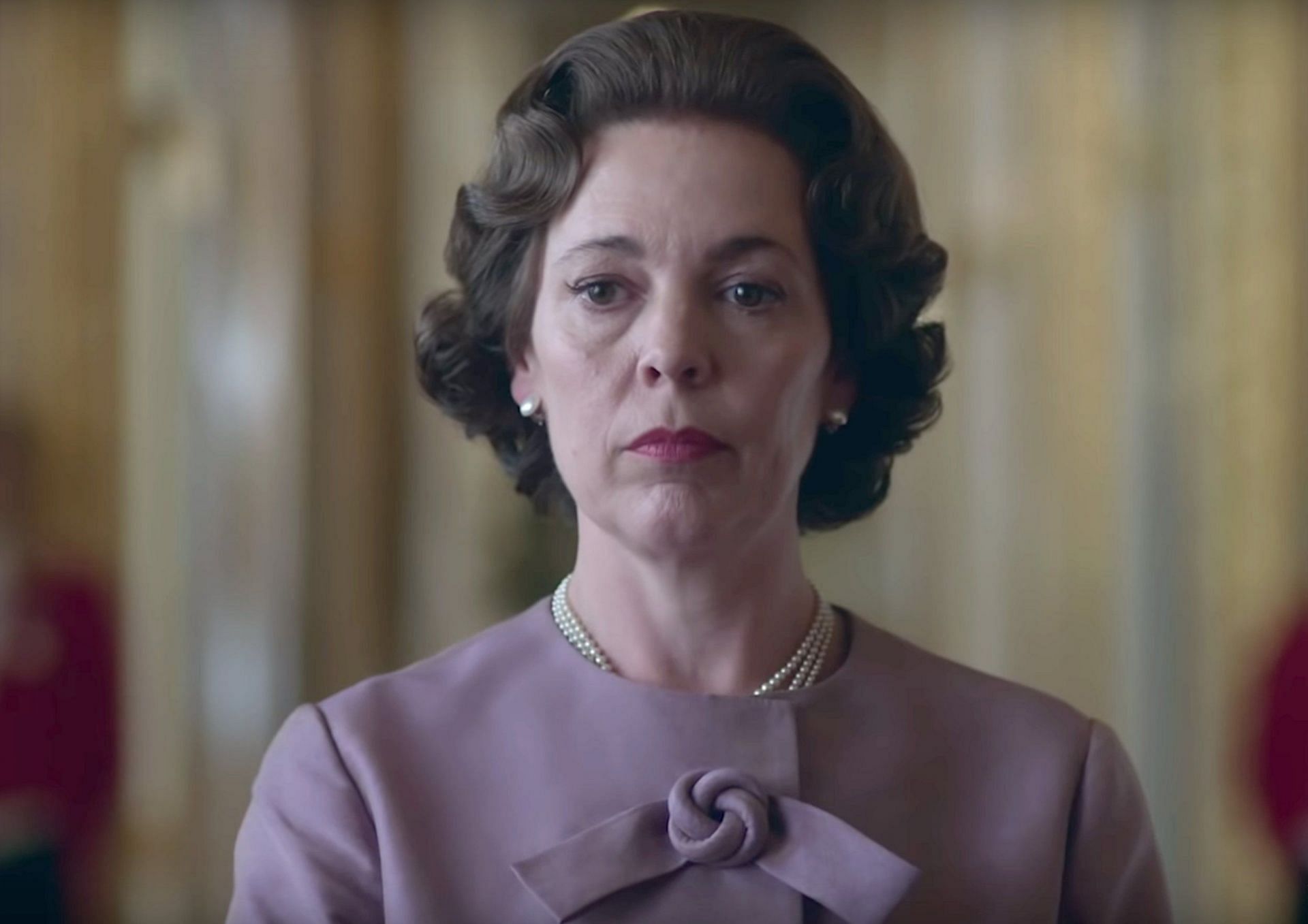 Olivia Colman as the Queen in The Crown (Image via Netflix)