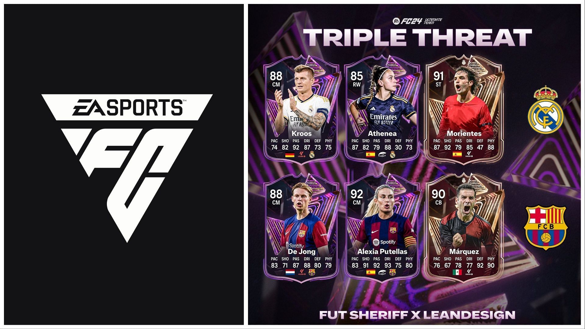 The Triple Threat promo has been leaked (Images via Twitter/FUT Sheriff)
