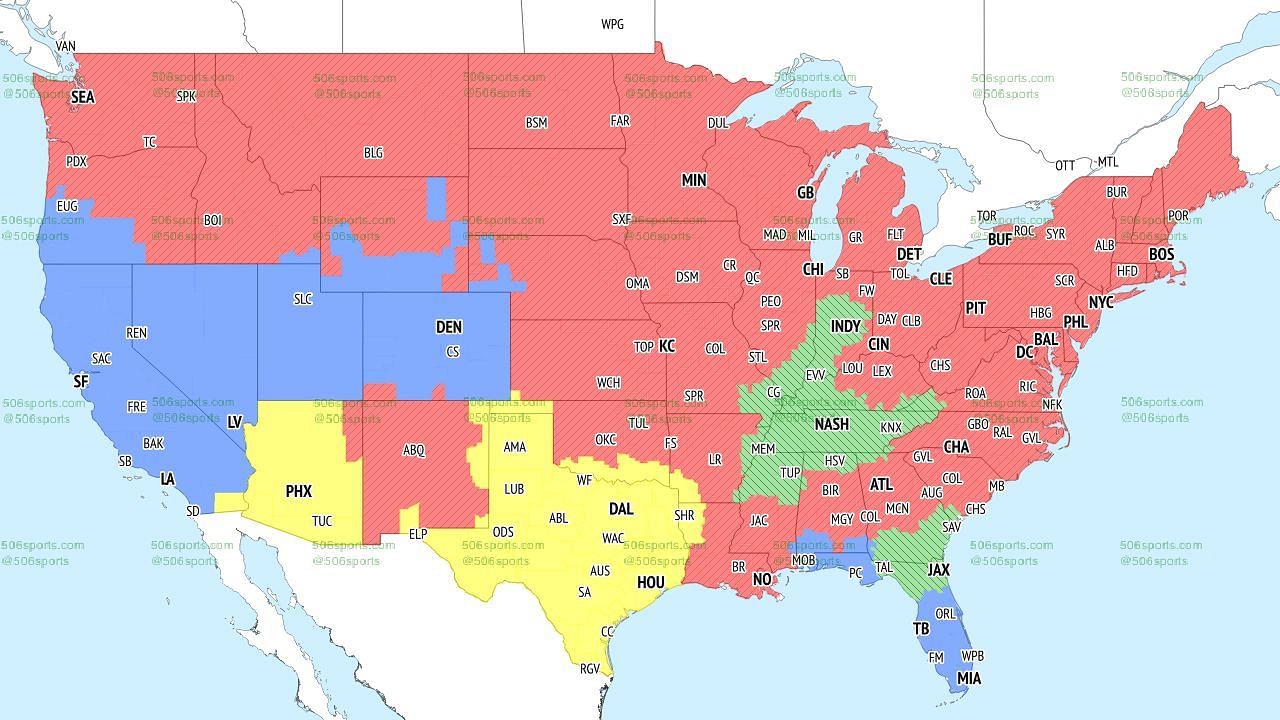 NFL Week 11 Coverage Map 2023 TV schedule, channel, and broadcast