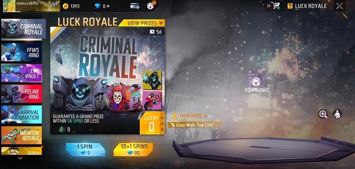 Criminal Royale (Image via Garena)