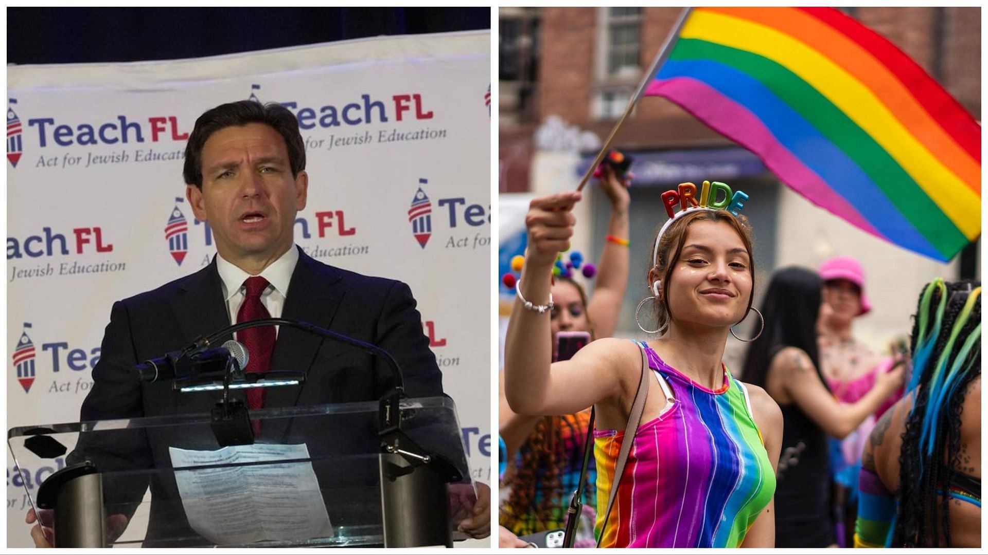 Netizens react both positively and negatively as Floridian anti-drag law is not getting enforced (Image via Facebook / Governor Ron DeSantis / Instagram / lgbtq)