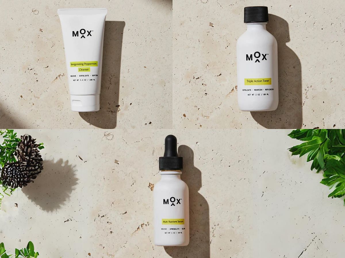 A glimpse of the products from MOX skincare brand (Image via MOX)