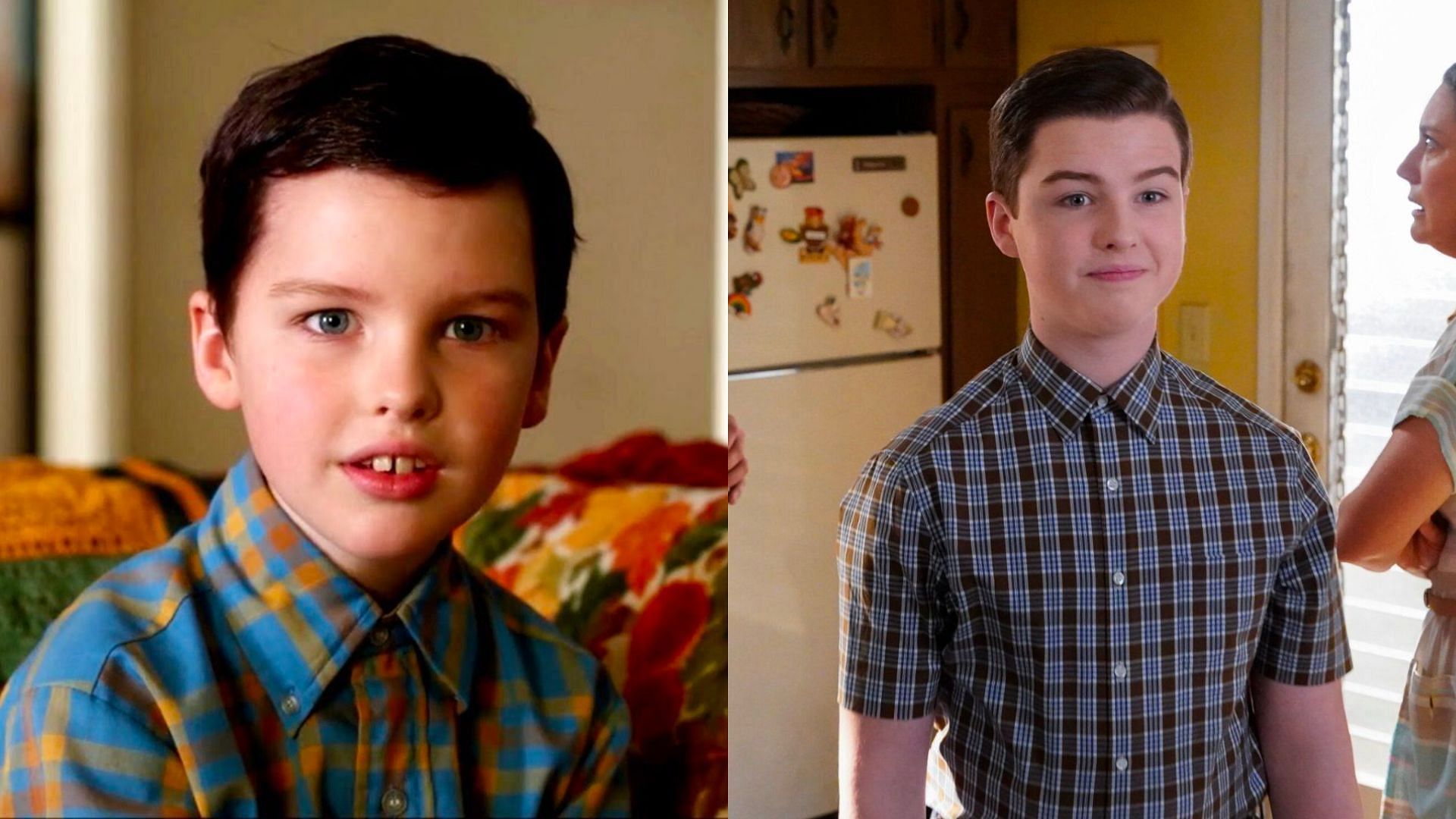 Iain Armitage in the first season vs the last (Image via CBS)