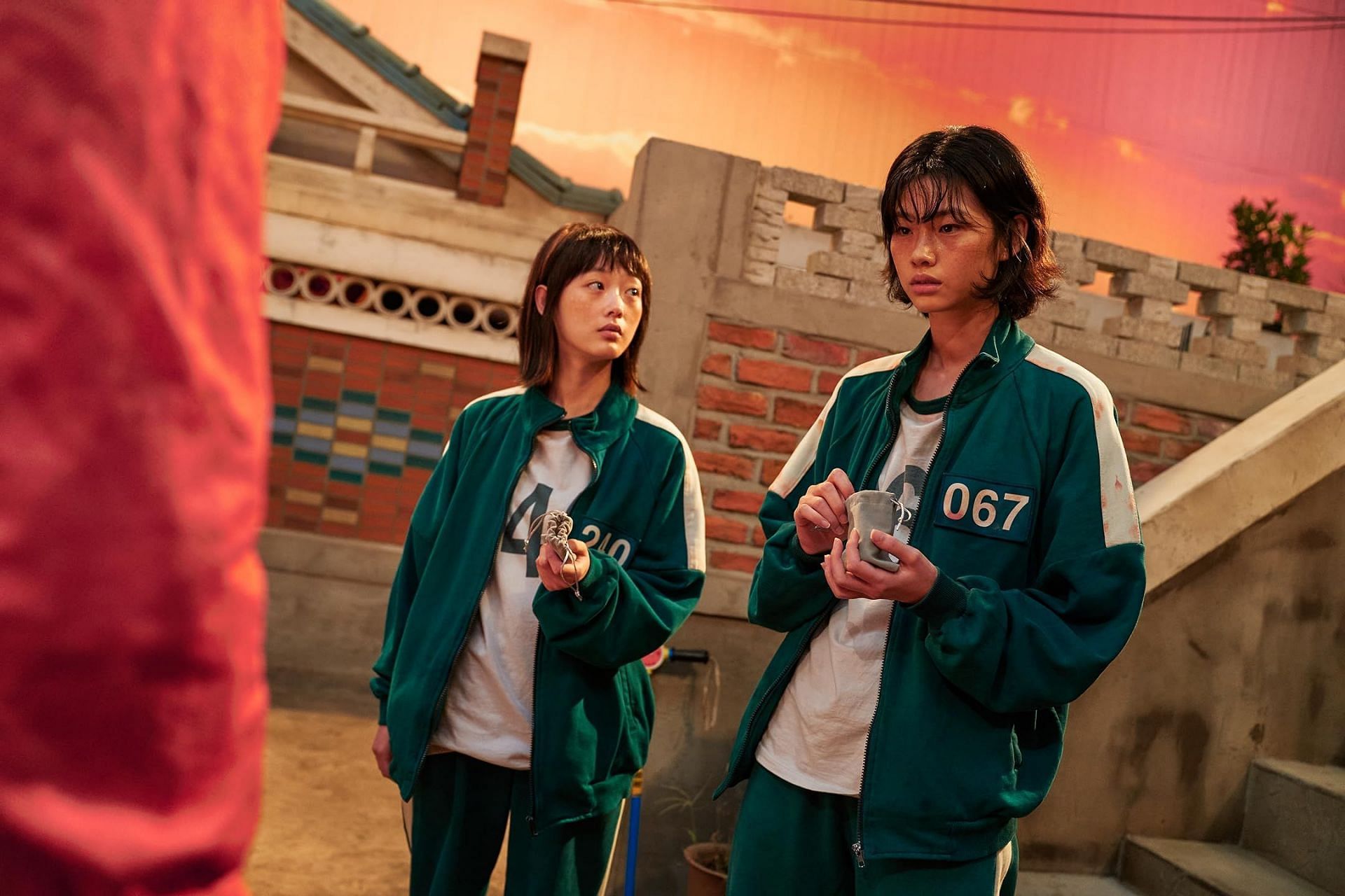 Lee Yoo-mi and Hoyeon in Squid Game (2021) (Image via Netflix)