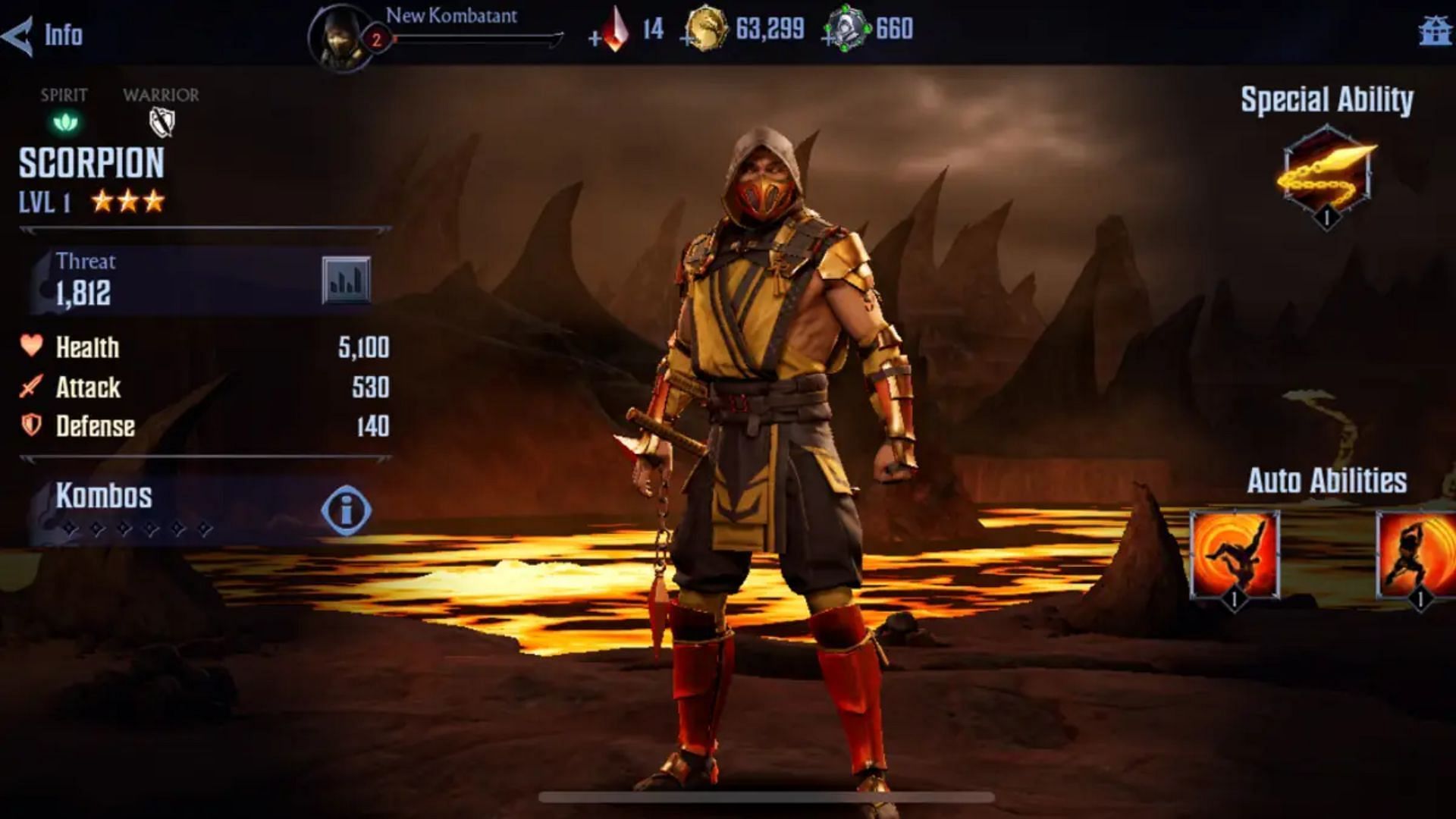 Escorpión en Mortal Kombat Attack.  (Imagen vía Netherrealm)