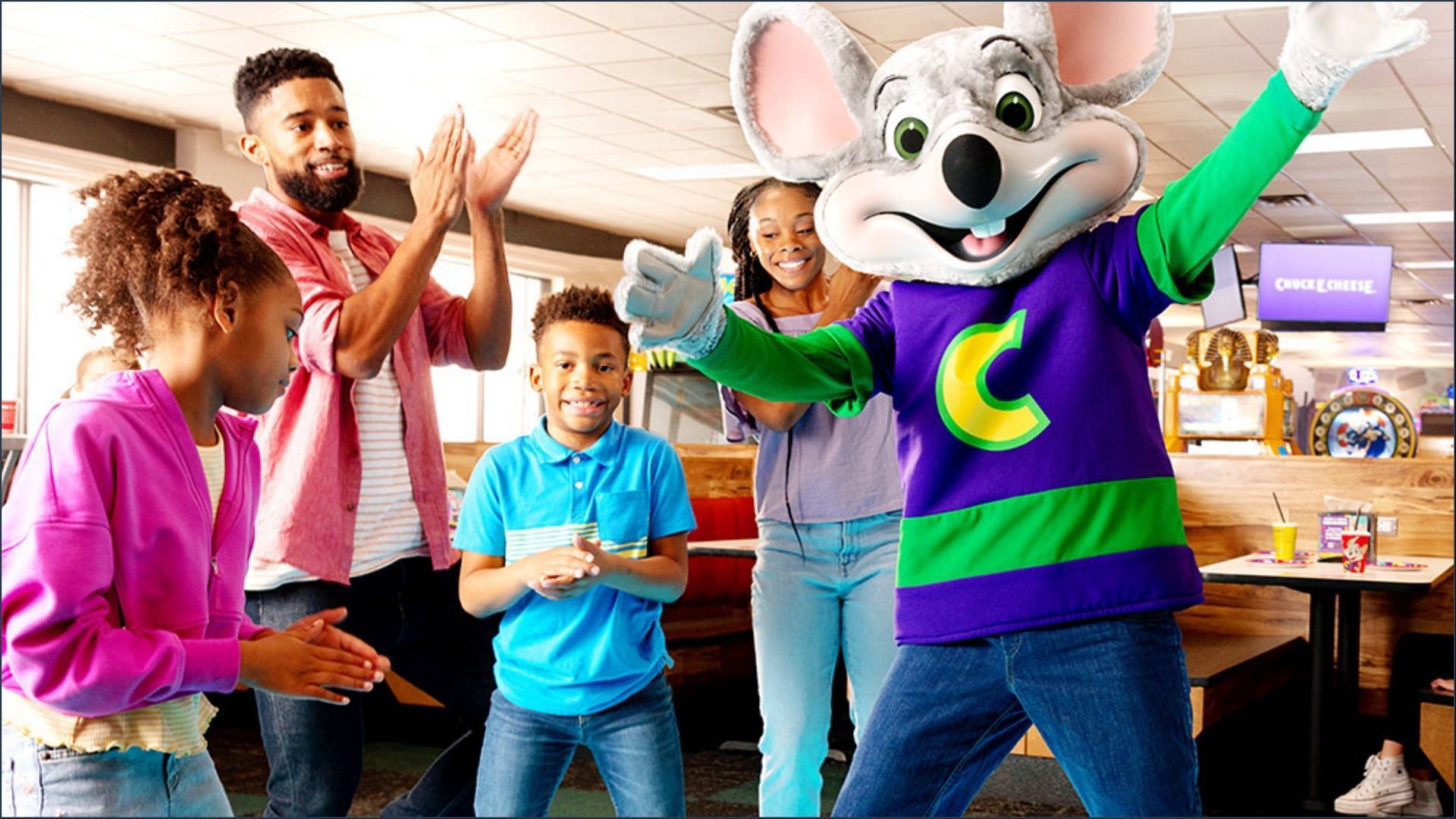 Chuck E. locations will now feature a wide range of new enhancements like interactive dance floors and kids-focused arcade games (Image via Chuck E Cheese)