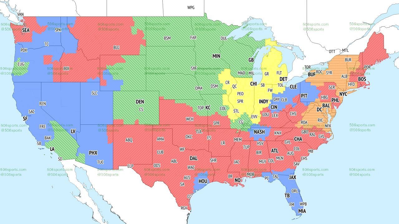 Fox Coverage Map Week 11. Credit: 506Sports