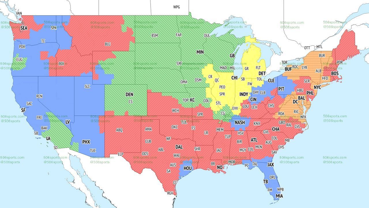 NFL Week 11 Coverage Map 2023 TV schedule, channel, and broadcast