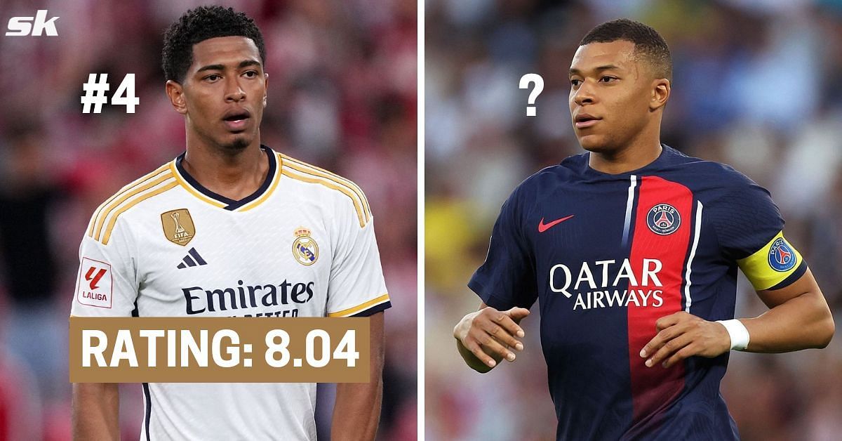 Jude Bellingham (left) and Kylian Mbappe (right)