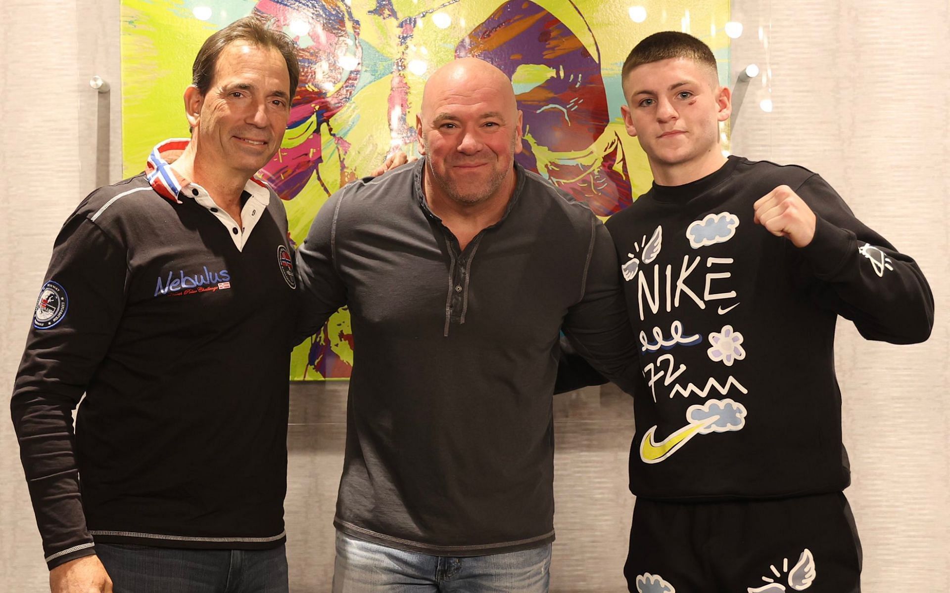 Tom Loeffler, Dana White and Callum Walsh [Image credits: @Tomloffler1 on X] 