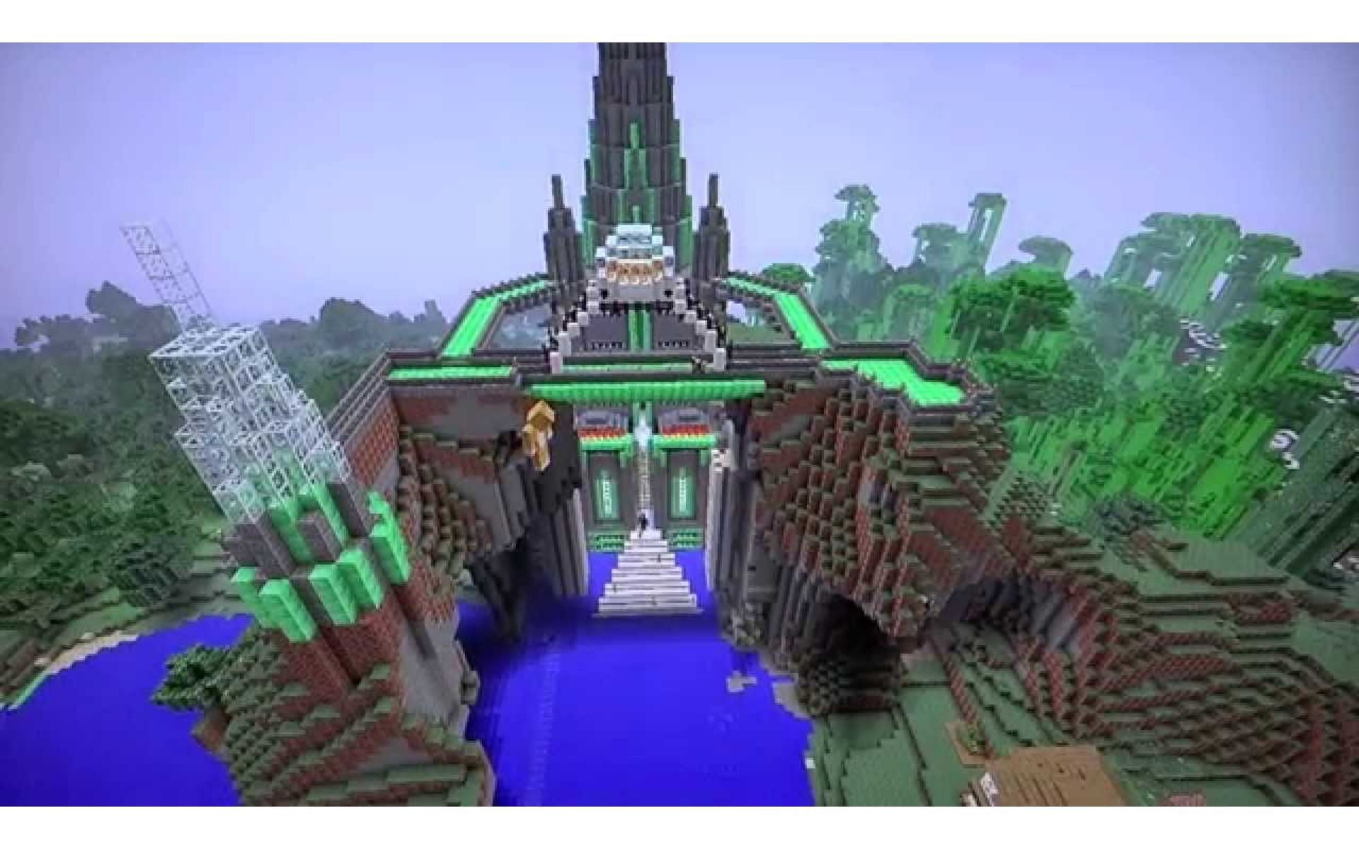 Players can get breathtaking views from this castle (Image via YouTube/puzzledeinstein)