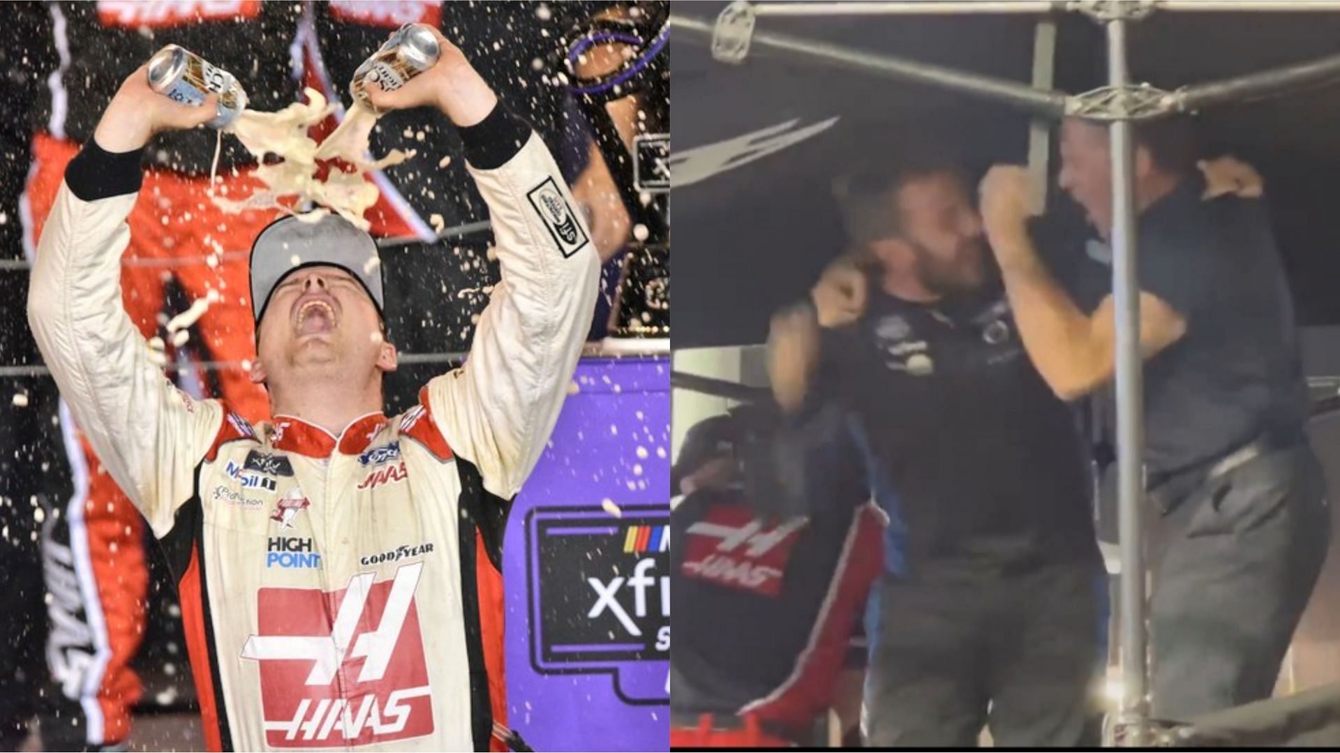 Tony Stewart celebrates after Cole Custer wins the 2023 NASCAR Xfinity Series Championship