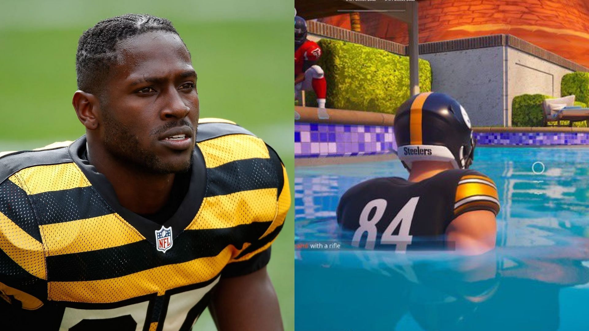 Antonio Brown referencing his indecent exposure incident on Fortnite