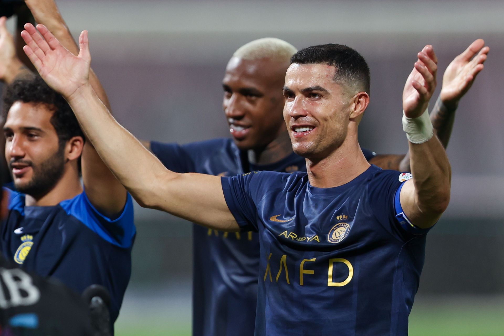 Players of Saudi Arabias Al Hilal Saudi FC celebrate after victory News  Photo - Getty Images