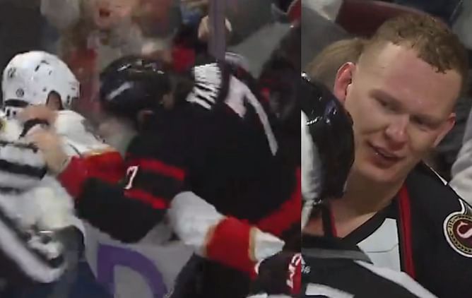 Video: Brady Tkachuk sparks massive brawl between Senators and Panthers resulting in 10-player suspension