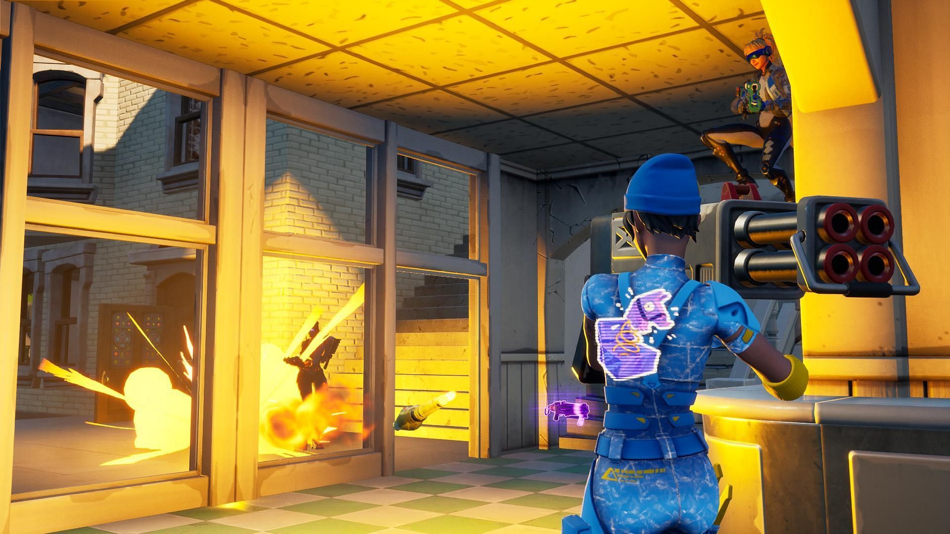 Leakers/data-miners suggest the Chain Grenade Launcher could be added during Fortnite Chapter 5 (Image via Twitter/FN_Geographic)