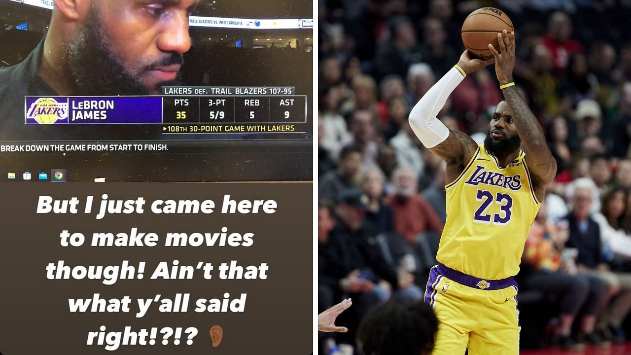 LeBron James claps back at critics who accused him of making movies in LA