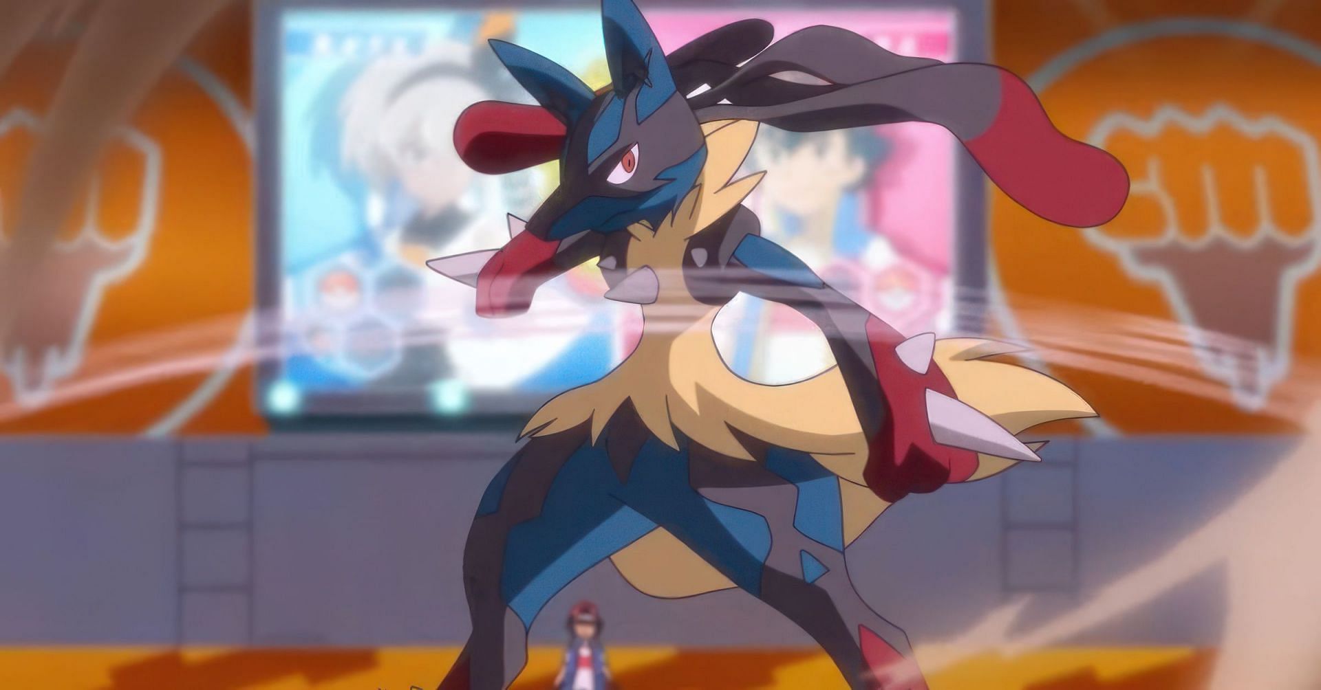 Mega Lucario in the anime (Image via The Pokemon Company)