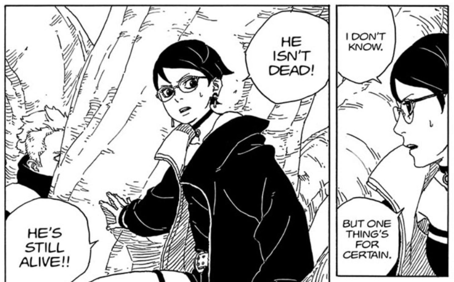 Sarada as seen in the manga (Image via Shueisha)