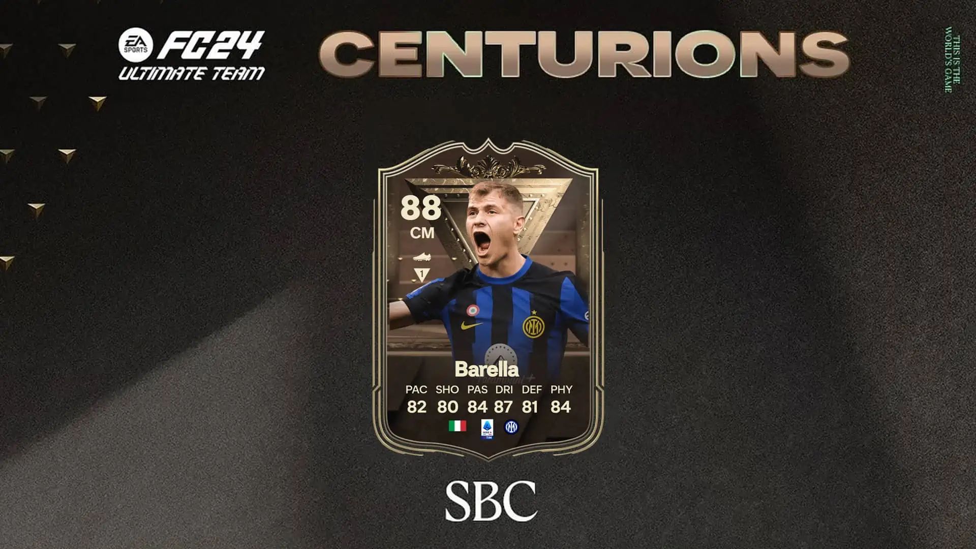 Cheapest EA FC 24 Nicolo Barella Centurions SBC solution, how to complete, and more