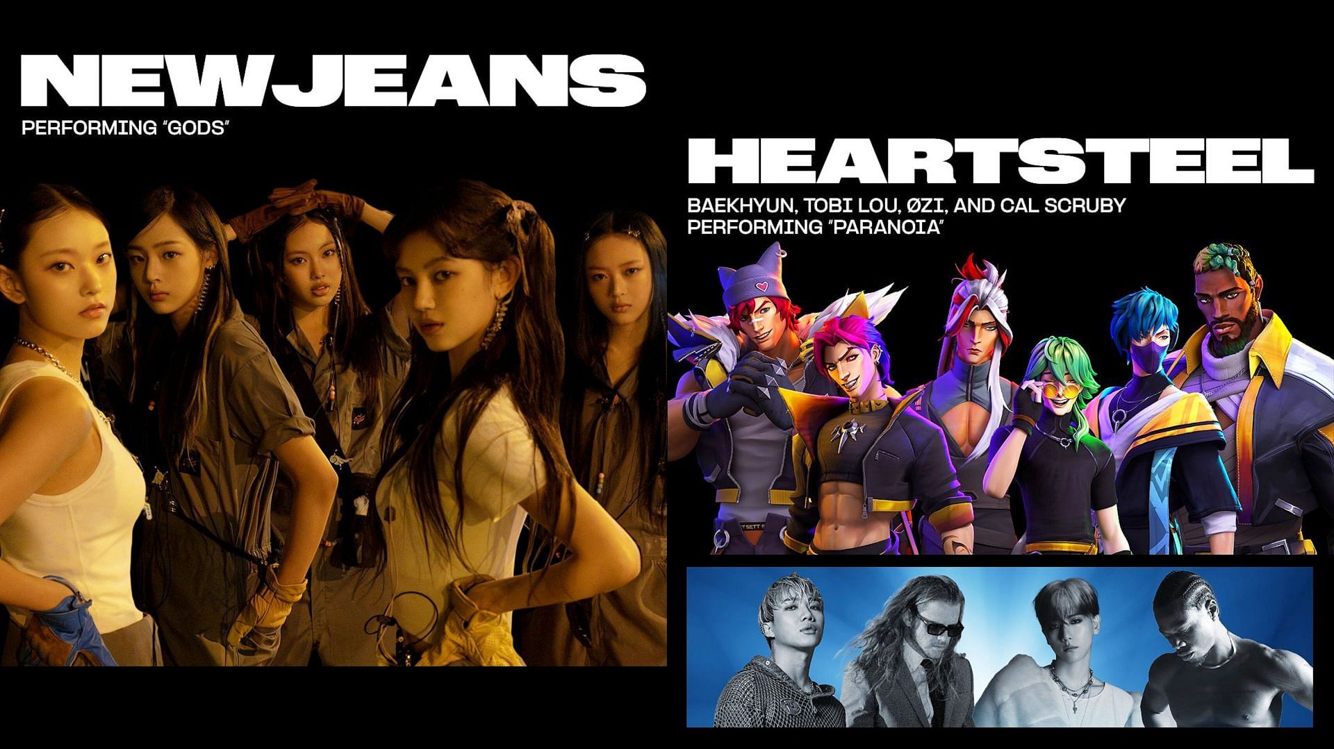 Featuring NewJeans and Baekhyun HEARTSTEEL group (Image via riotgames/X)