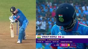 [Watch] Madushanka's slower one fools Virat Kohli, denies him from equalling Sachin Tendulkar's record in Mumbai
