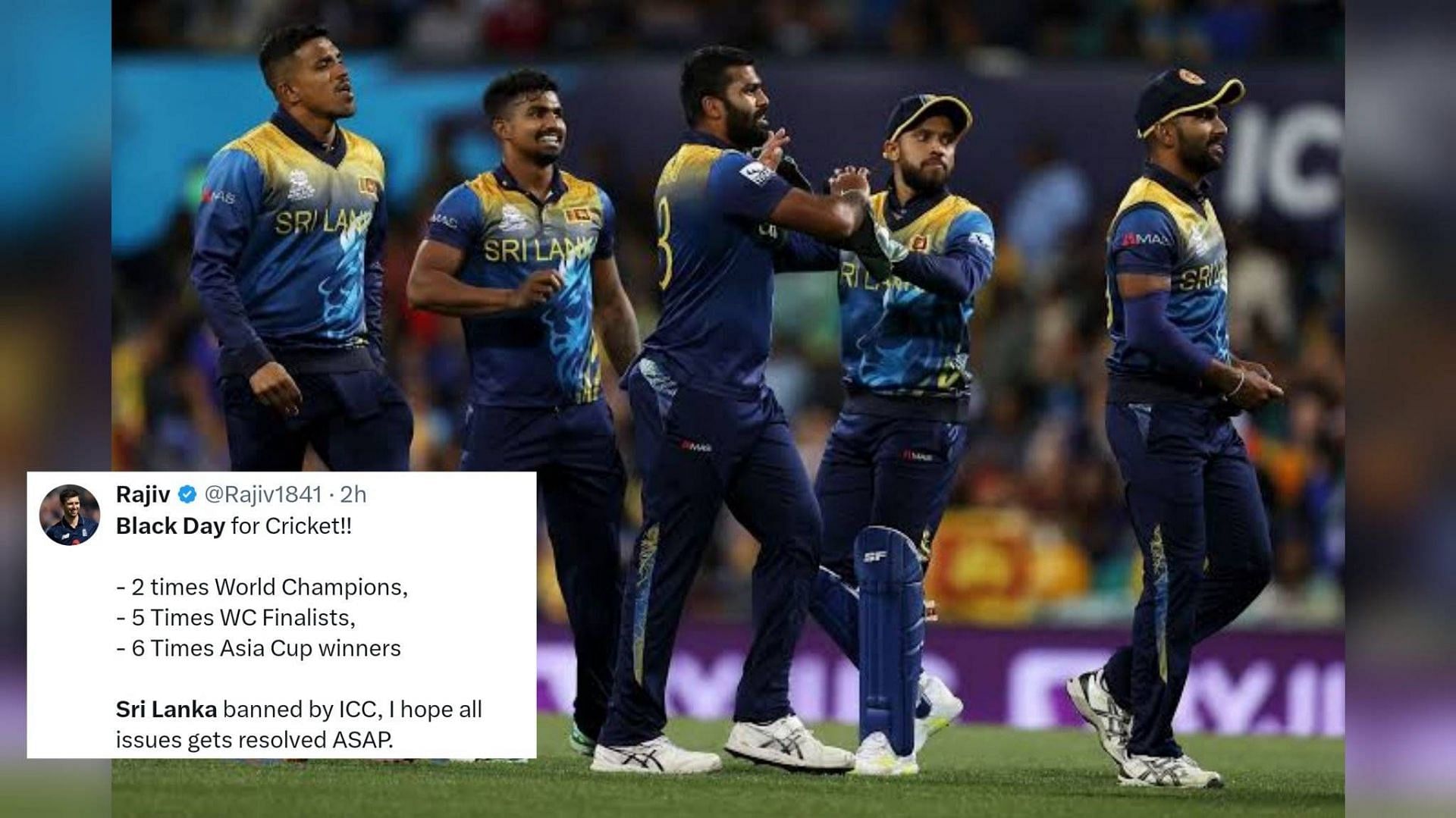 Sri Lanka recently played in the 2023 World Cup (Image: X)