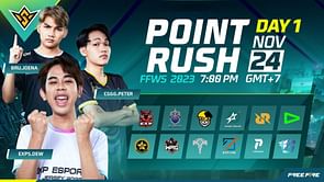 Free Fire World Series Points Rush Day 1: Livestream, teams, map schedule, and more