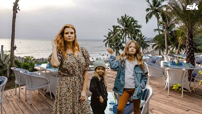 JoAnna Garcia poses in swimfit on tropical girl's trip with daughters