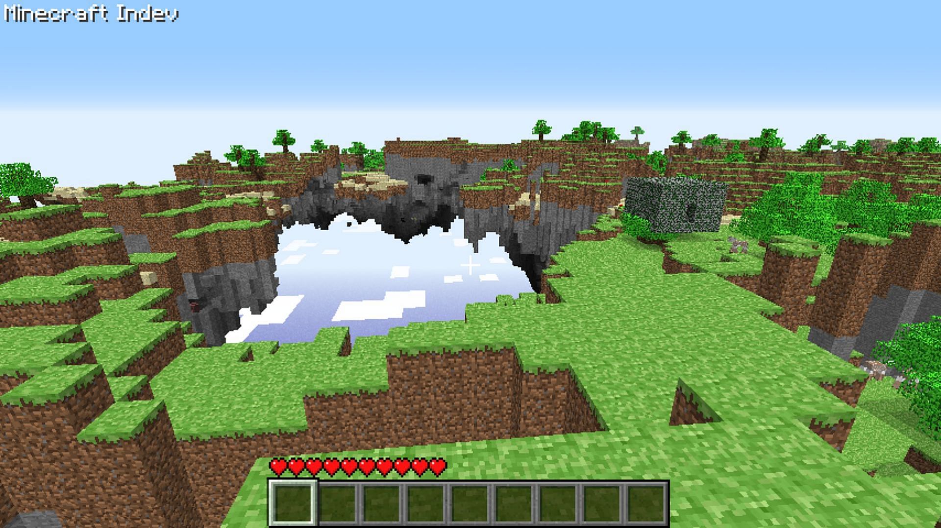 Minecraft Indev was the third phase of the sandbox game development (Image via Mojang)