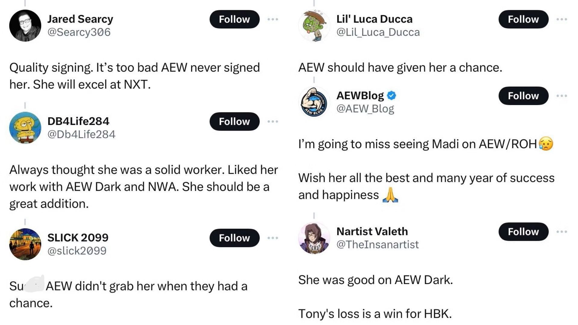 Some notable fan reactions