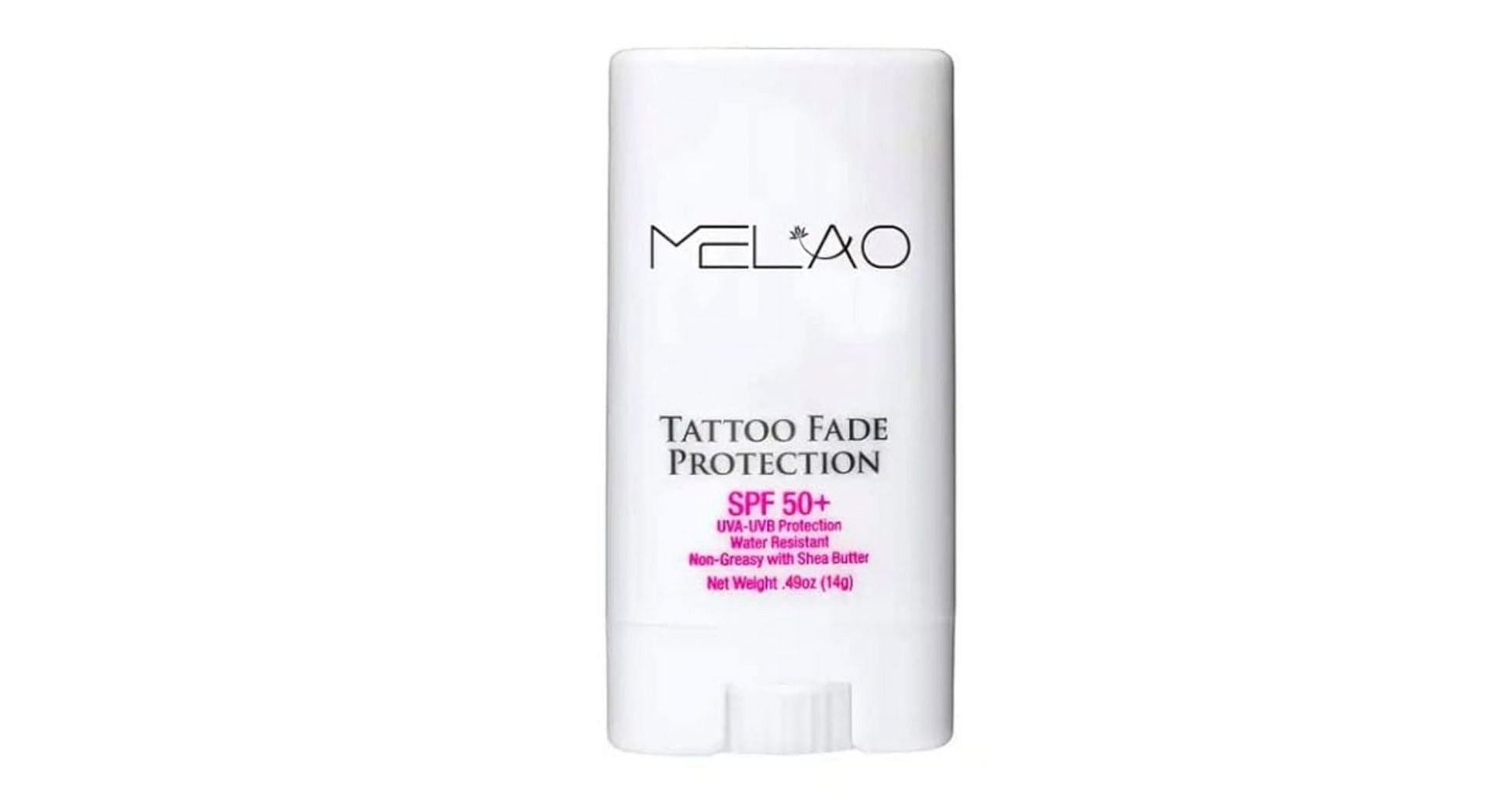 Melao Organic Moisturizing Tattoo Protection UV SPF 50+ (Image via Amazon)