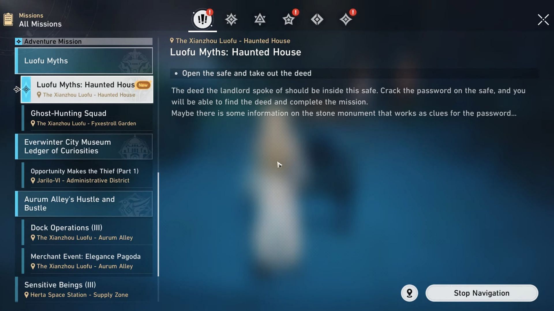 Image showing the Luofu Myths: Haunted House mission