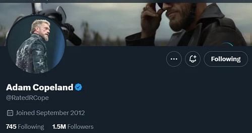 Adam Copeland changed his username on 