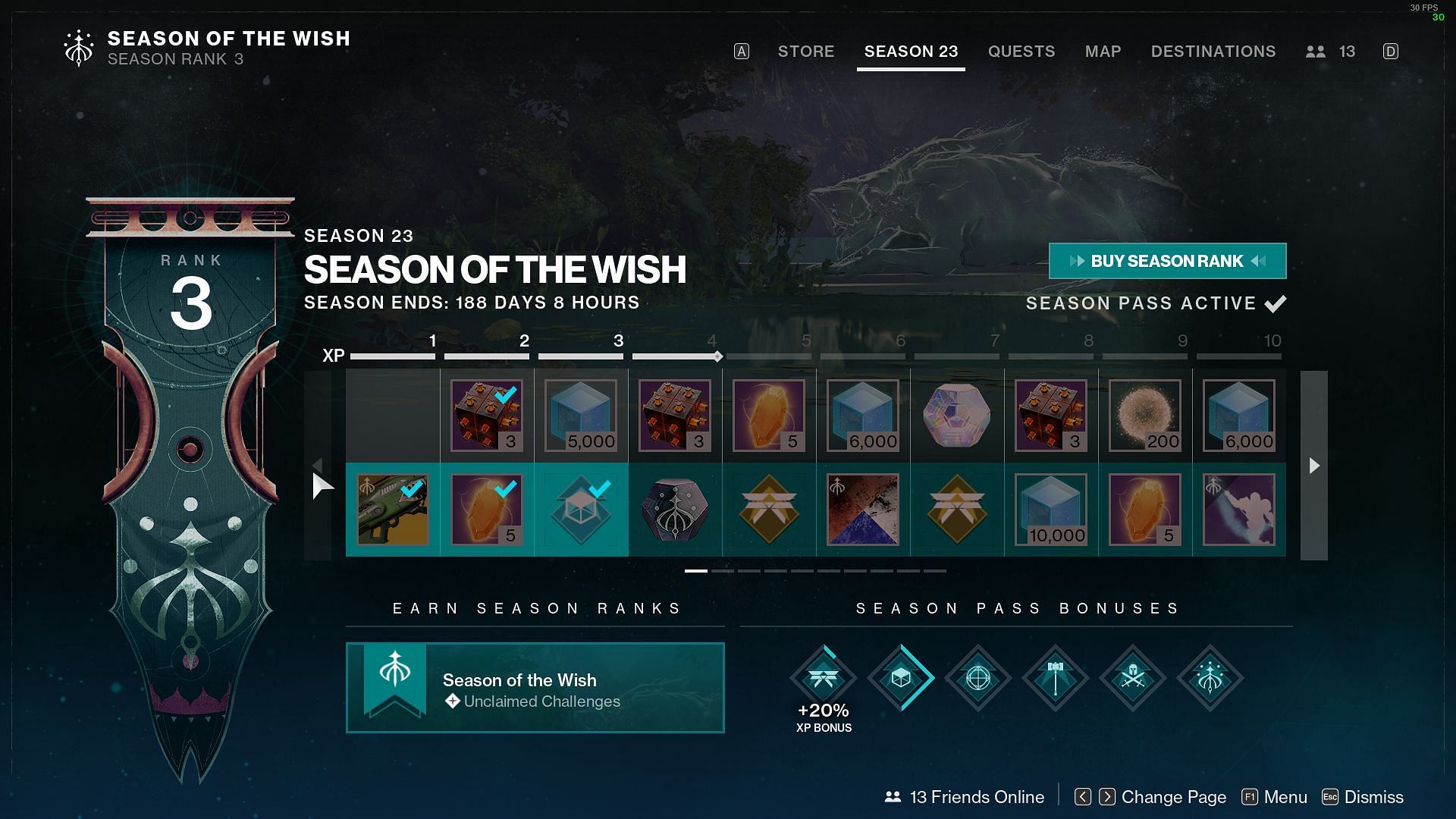 Destiny 2 Season of the Wish season pass