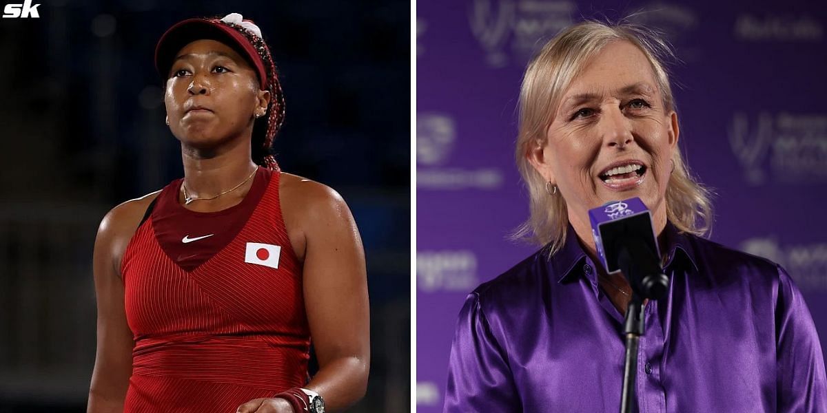 Naomi Osaka (L) and Martina Navratilova (R)