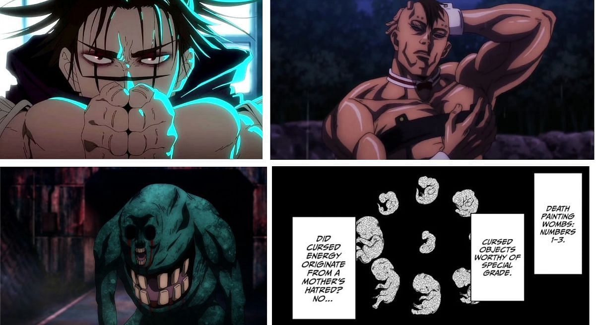 The Death Paintings: three important Jujutsu Kaisen villains (Image via Sportskeeda)