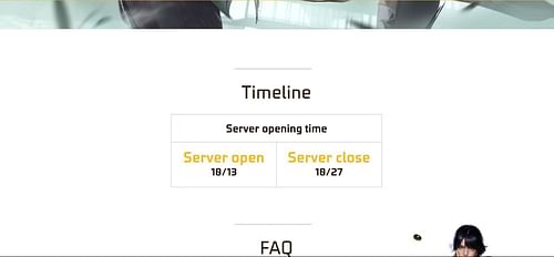 Timeline of previous Free Fire Advance Server (Image via Level Infinite)