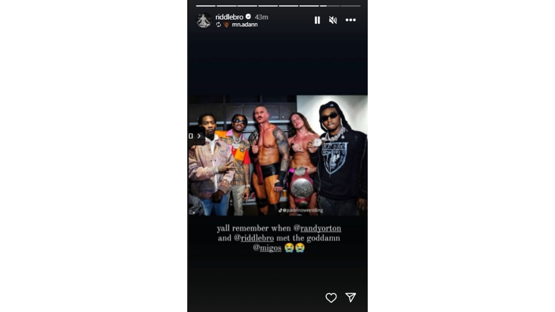Matt Riddle recently shared a photograph on his Instagram handle